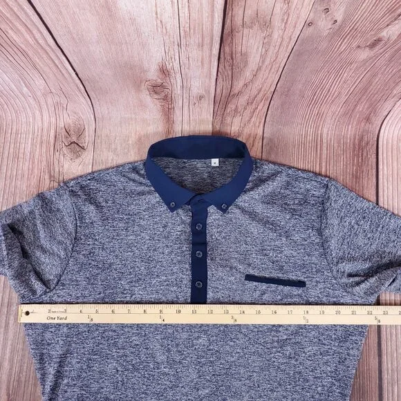 State Liberty Mens Medium Athletic Fit Performance Tech 4 Way Stretch Polo Shirt - Picture 12 of 14